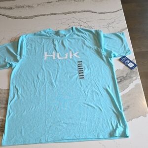 Huk Men's Aqua Short Sleeve Tee